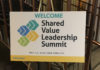 Shared Value Leadership Summit welcome sign