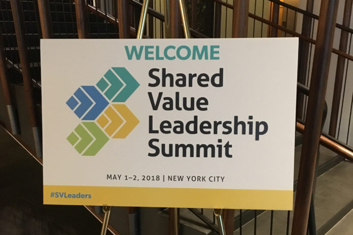 Shared Value Leadership Summit welcome sign