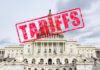 Tariff stamp effect on United States Capitol Building