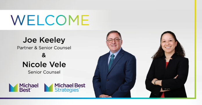 Welcome Joe Keeley and Nicole Vele